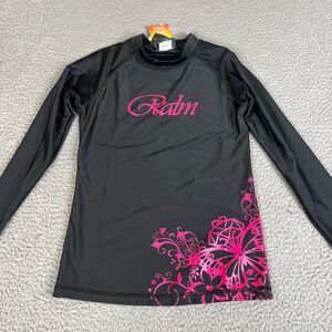 Rash Guard Womens XL Black Red Water Sports UPF 50+  Long Sleeve Realm Swim